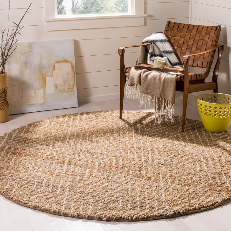 Hand-Knotted Natural Ivory Wool Bohemian Area Rug 2' x 3'