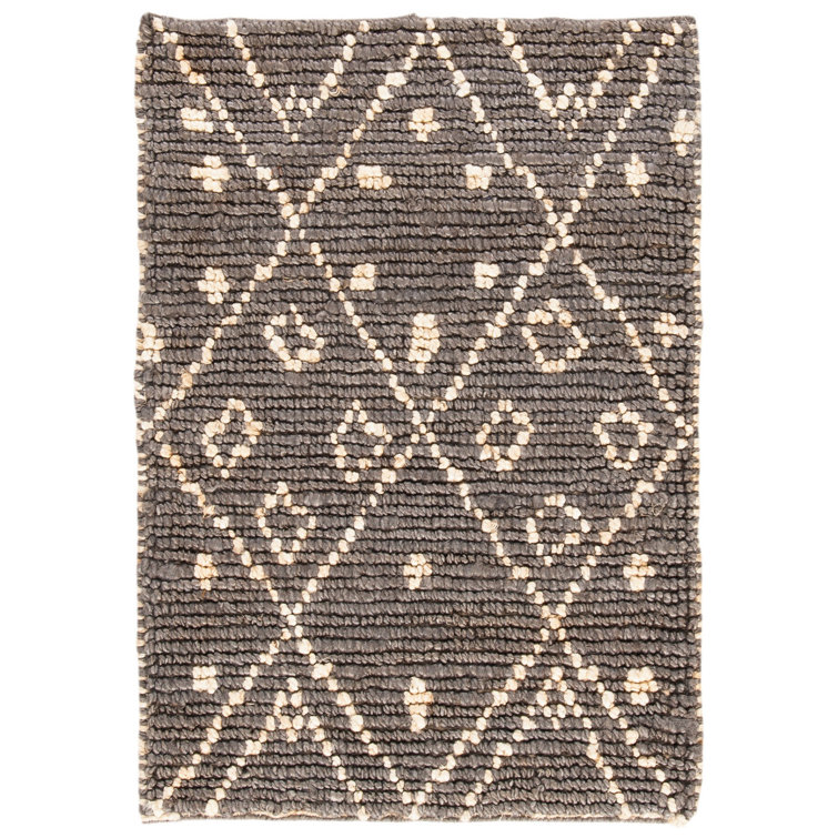Handmade Reversible Gray Wool Geometric Area Rug, 2' x 3'