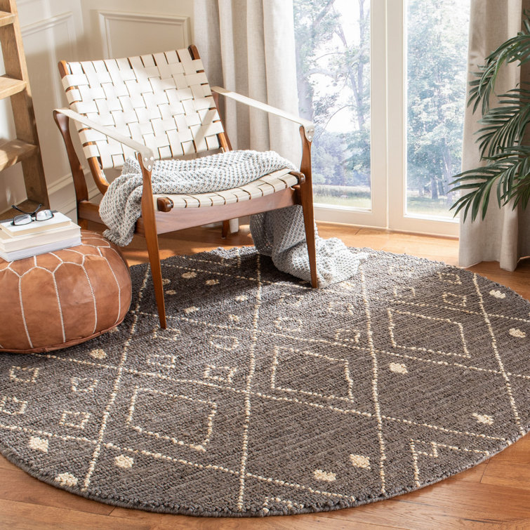 Handmade Reversible Gray Wool Geometric Area Rug, 2' x 3'