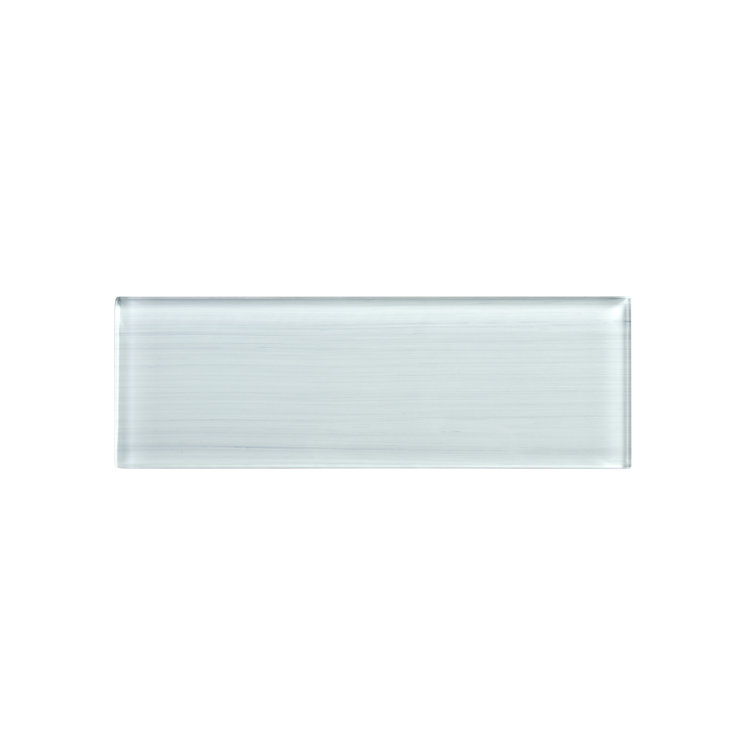 Super White Hand Painted 3" x 9" Glass Subway Tile