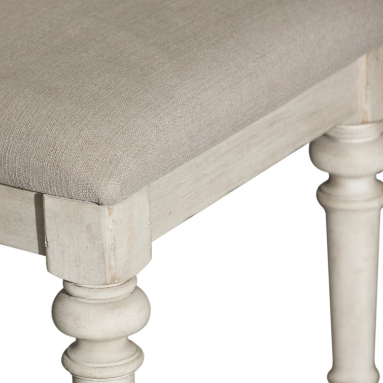 Heartland White Linen Upholstered Ladderback Side Chair