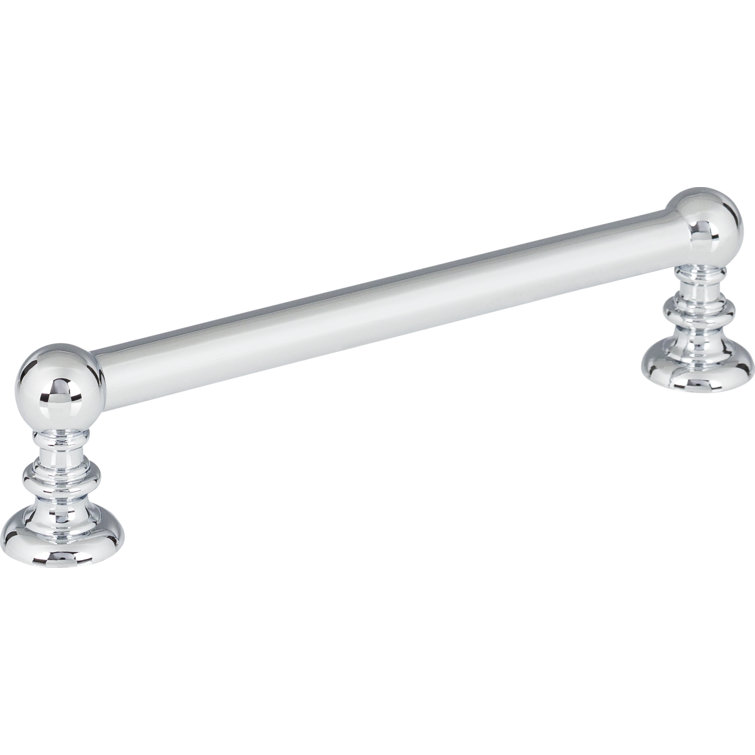 Polished Chrome 5 1/8" Modern Bar Handle with Mounting Hardware