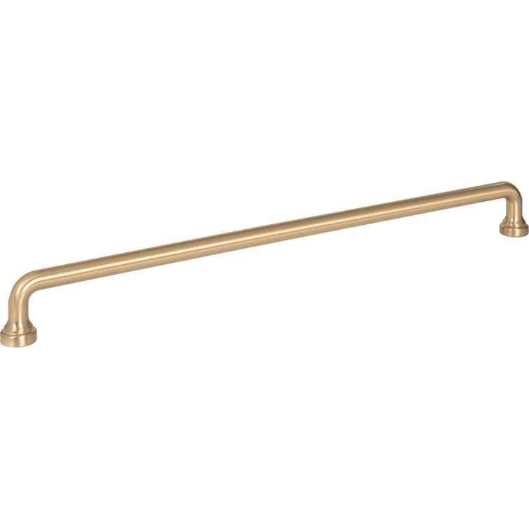 Warm Brass 12 5/8" Modern Bar Handle with Mounting Hardware