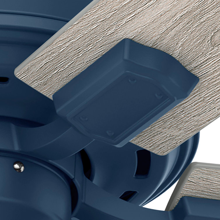 Indigo Blue 44" Low Profile Ceiling Fan with Lighting