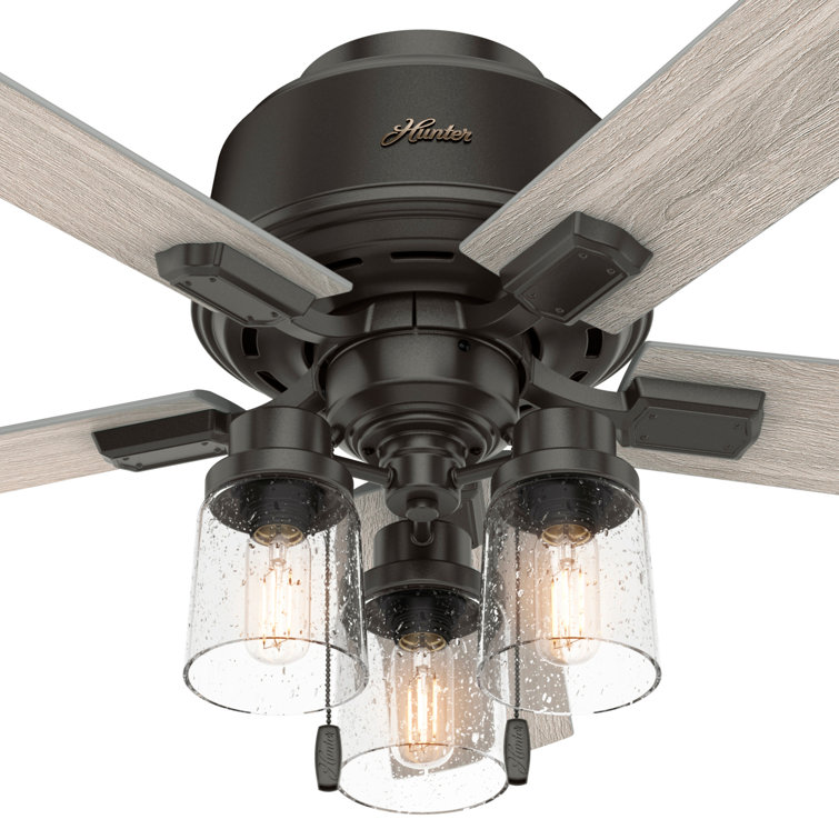 Hartland Noble Bronze 44" LED Ceiling Fan with Chandelier Lighting