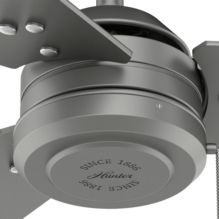 Matte Silver 44" Cassius Modern Industrial Ceiling Fan with WhisperWind Motor