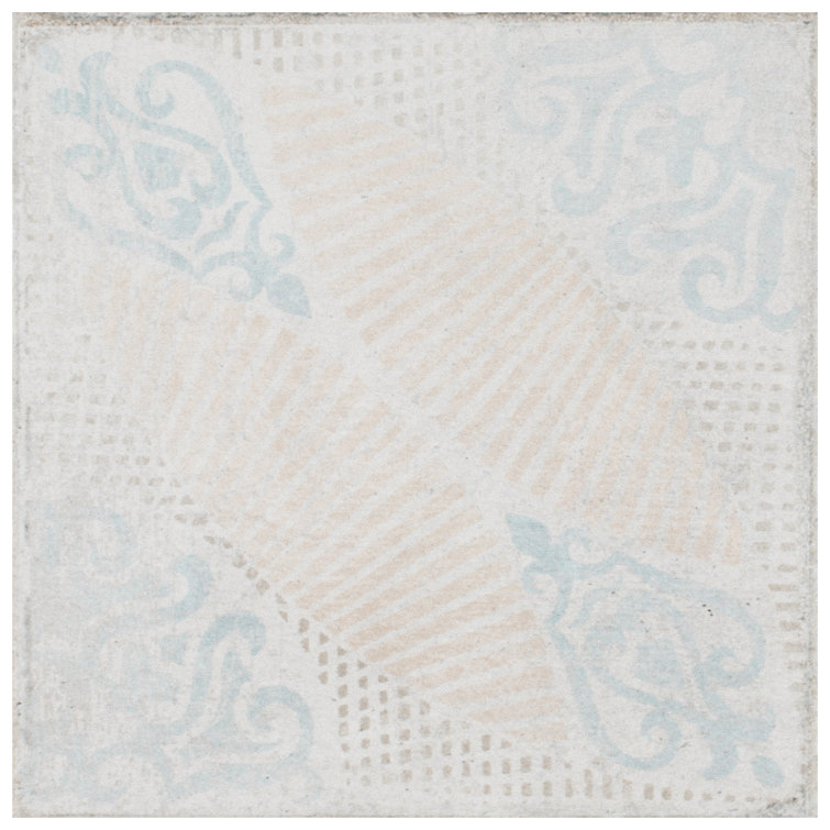 Barcelona Decor Guell 6" Matte Porcelain Vintage Floor & Wall Tile