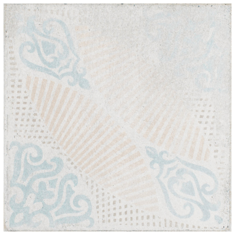 Barcelona Decor Guell 6" Matte Porcelain Vintage Floor & Wall Tile