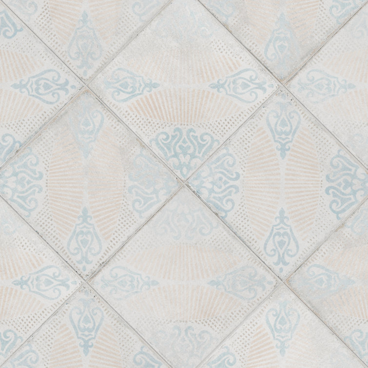Barcelona Decor Guell 6" Matte Porcelain Vintage Floor & Wall Tile