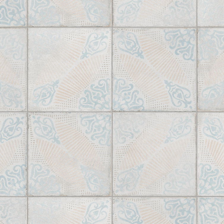 Barcelona Decor Guell 6" Matte Porcelain Vintage Floor & Wall Tile
