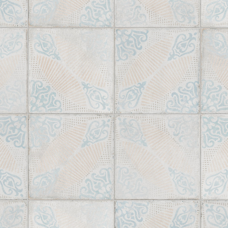 Barcelona Decor Guell 6" Matte Porcelain Vintage Floor & Wall Tile