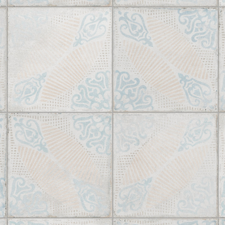 Barcelona Decor Guell 6" Matte Porcelain Vintage Floor & Wall Tile