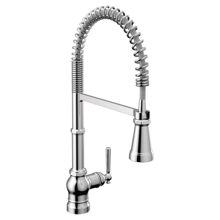 Chrome Deck Mounted Kitchen Faucet with Pull-out Spray