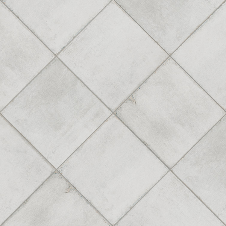 Barcelona White Matte Porcelain 6" x 6" Floor and Wall Tile