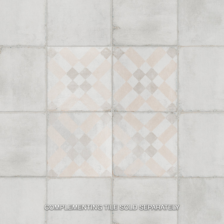 Barcelona White Matte Porcelain 6" x 6" Floor and Wall Tile