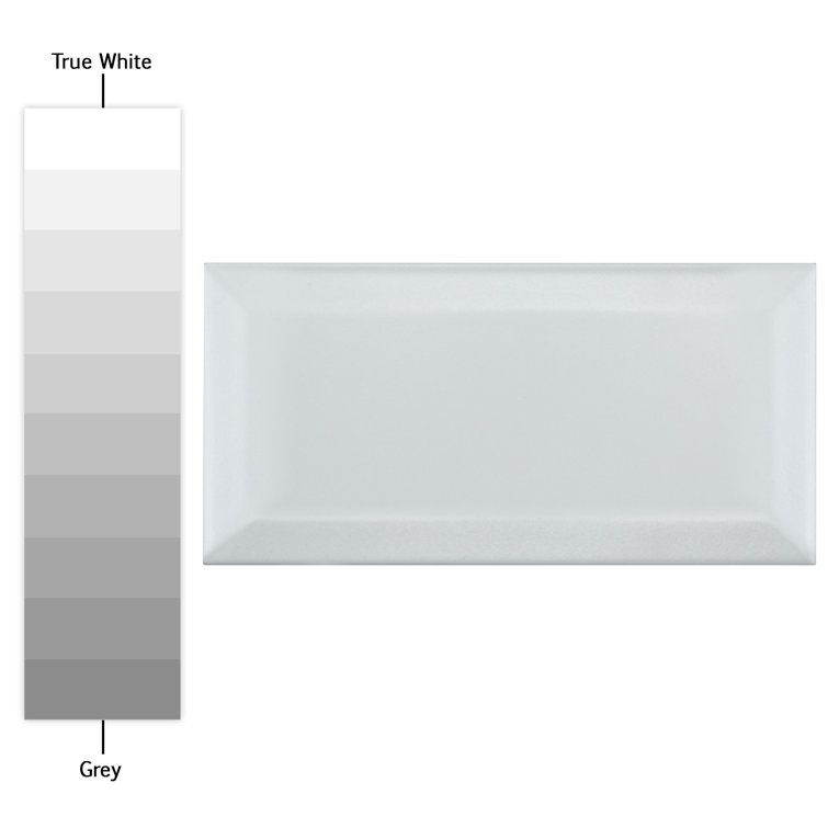 Crown Heights 3" x 6" White Beveled Ceramic Subway Tile