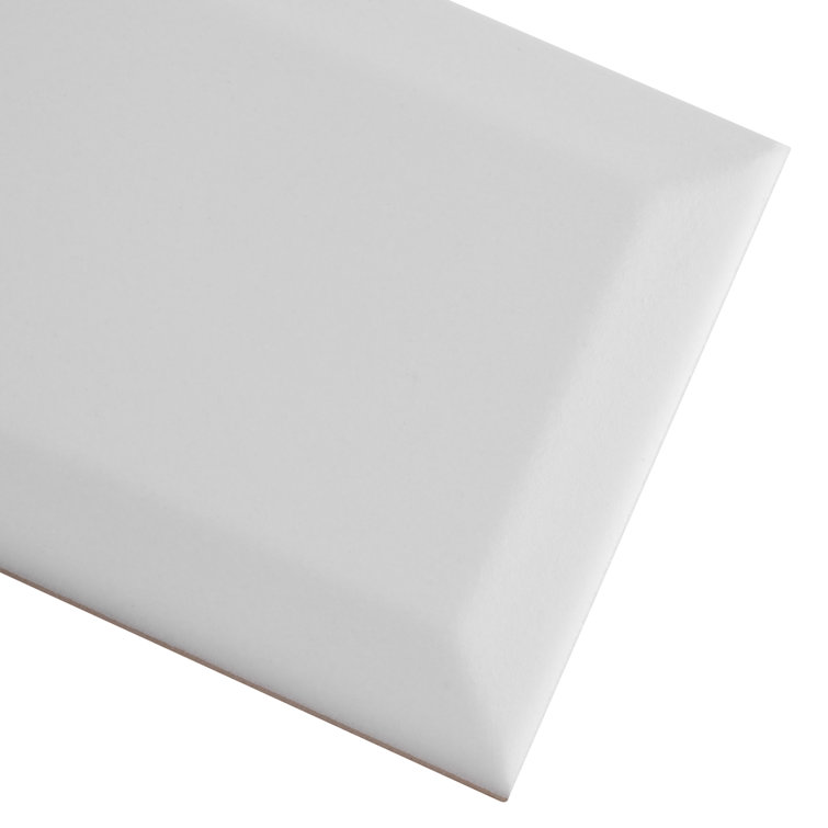 Crown Heights 3" x 6" White Beveled Ceramic Subway Tile
