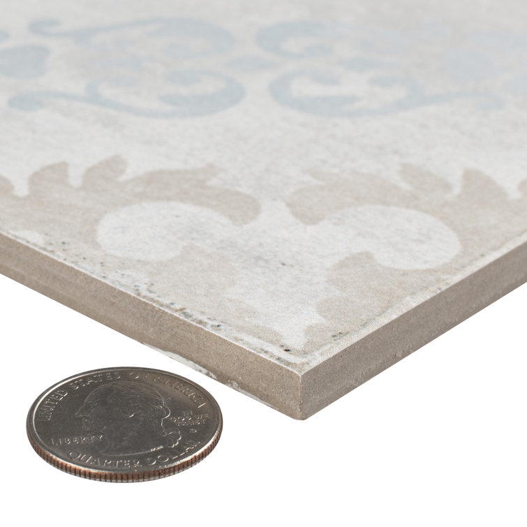 Barcelona 6" x 6" Matte Porcelain Patterned Wall and Floor Tile