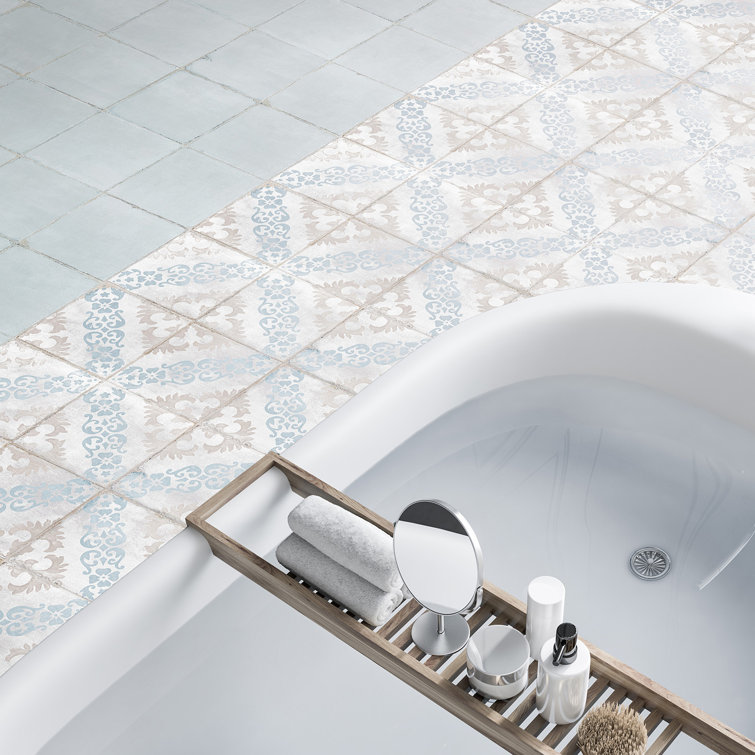 Barcelona 6" x 6" Matte Porcelain Patterned Wall and Floor Tile