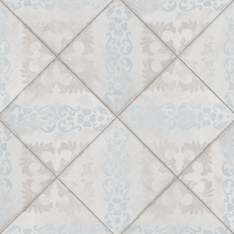 Barcelona 6" x 6" Matte Porcelain Patterned Wall and Floor Tile