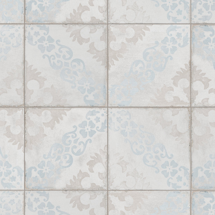 Barcelona 6" x 6" Matte Porcelain Patterned Wall and Floor Tile