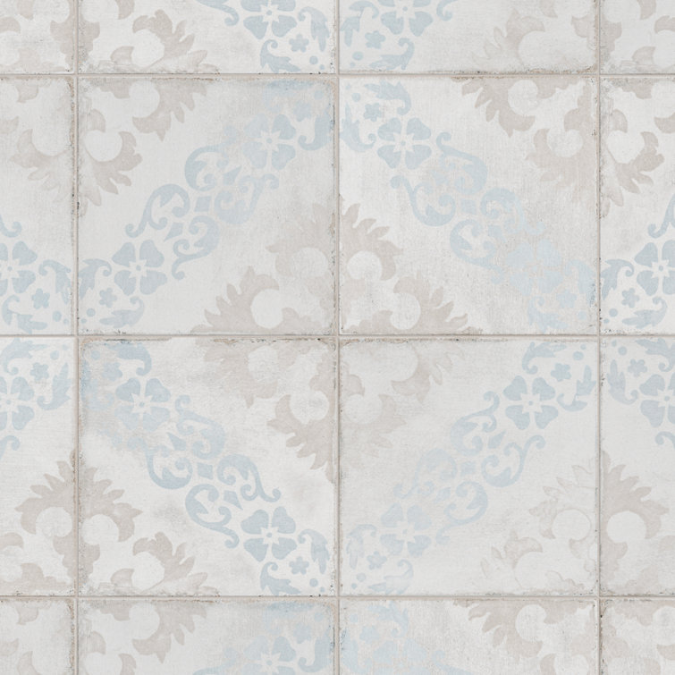 Barcelona 6" x 6" Matte Porcelain Patterned Wall and Floor Tile
