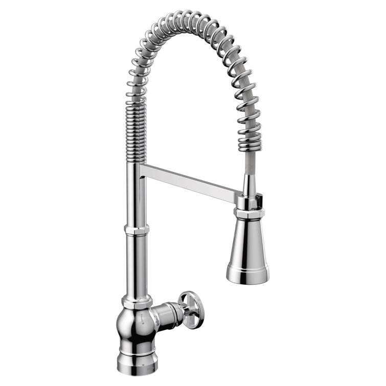 Chrome Deck Mounted Kitchen Faucet with Pull-out Spray
