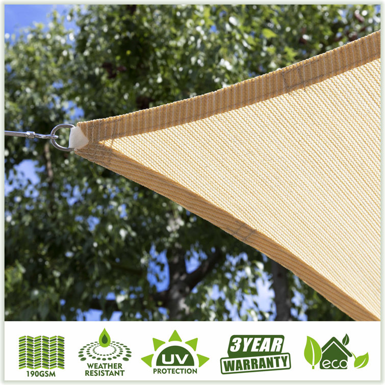 Sand Beige 8' x 10' UV Resistant Sun Shade Sail