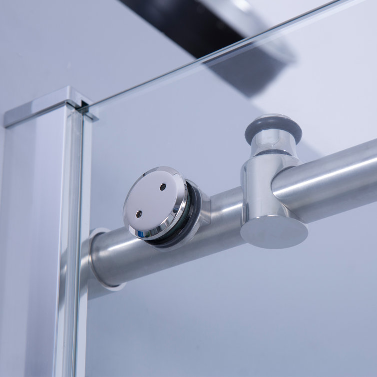 Massa 60" Polished Chrome Frameless Sliding Shower Door