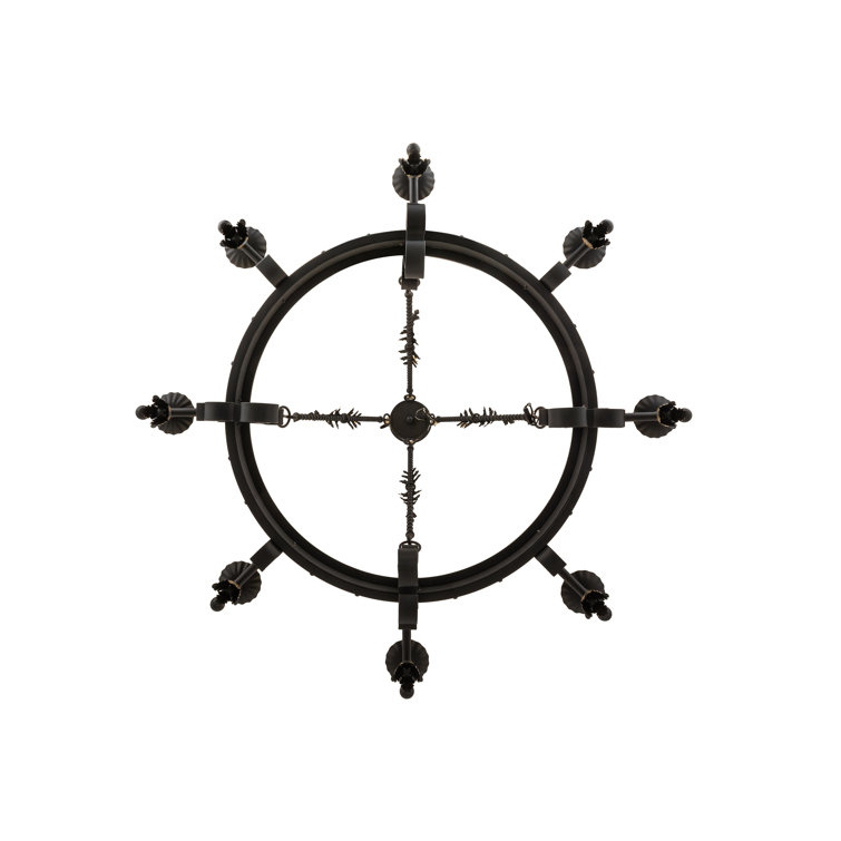 Blackwash Gold 8-Light Crystal Candle Chandelier