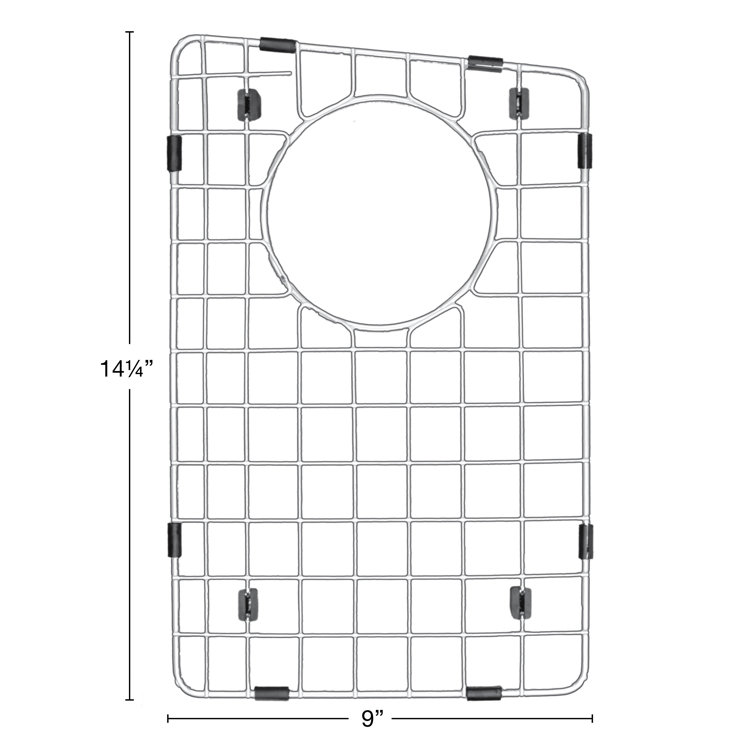 Stainless Steel Sink Bottom Grid with Protective Bumpers