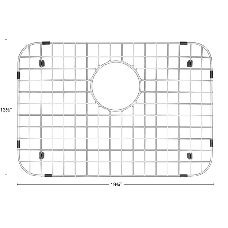 Karran Stainless Steel Sink Bottom Grid with Center Drain