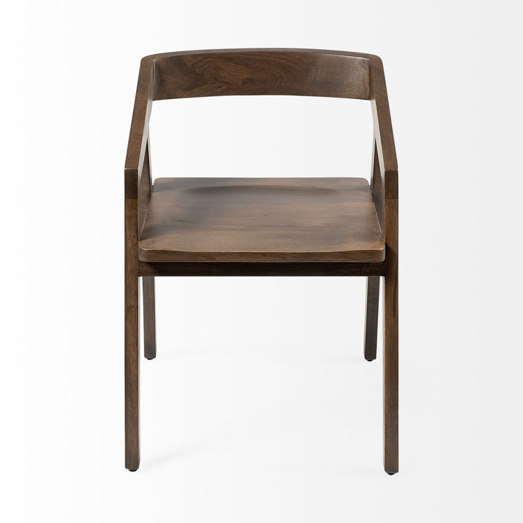 Nicholas Country Style Medium Brown Mango Wood Arm Chair
