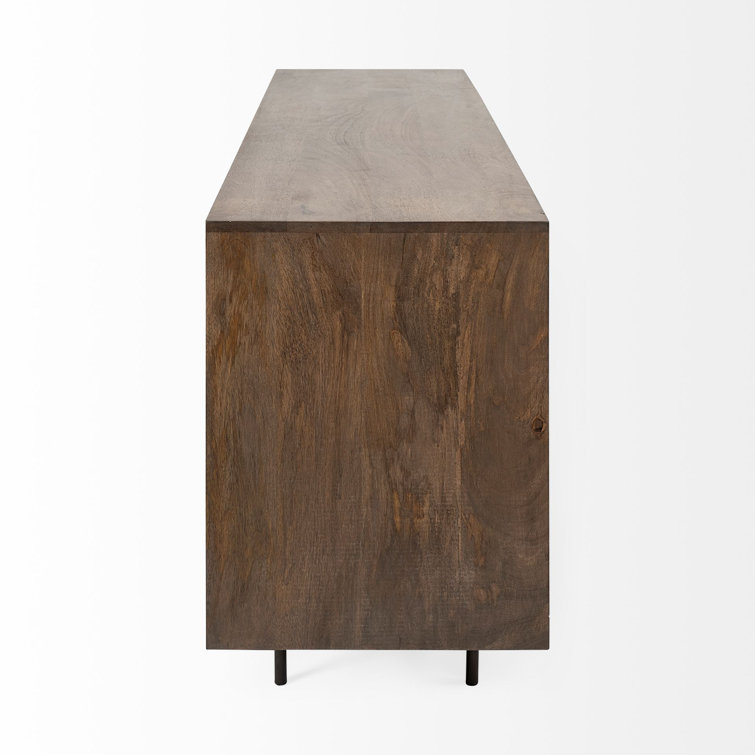 Grace Two-Tone Brown Solid Wood 70'' Contemporary Sideboard