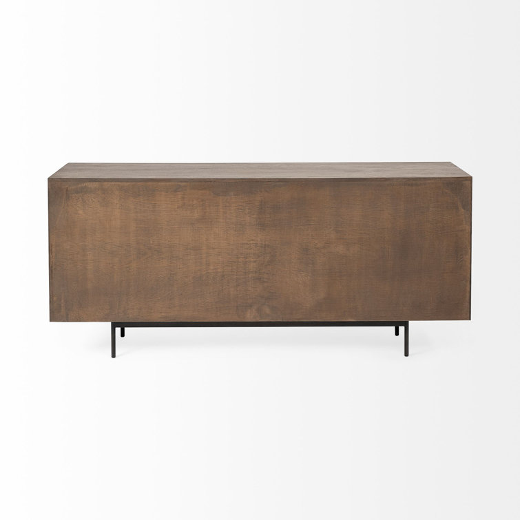 Grace Two-Tone Brown Solid Wood 70'' Contemporary Sideboard