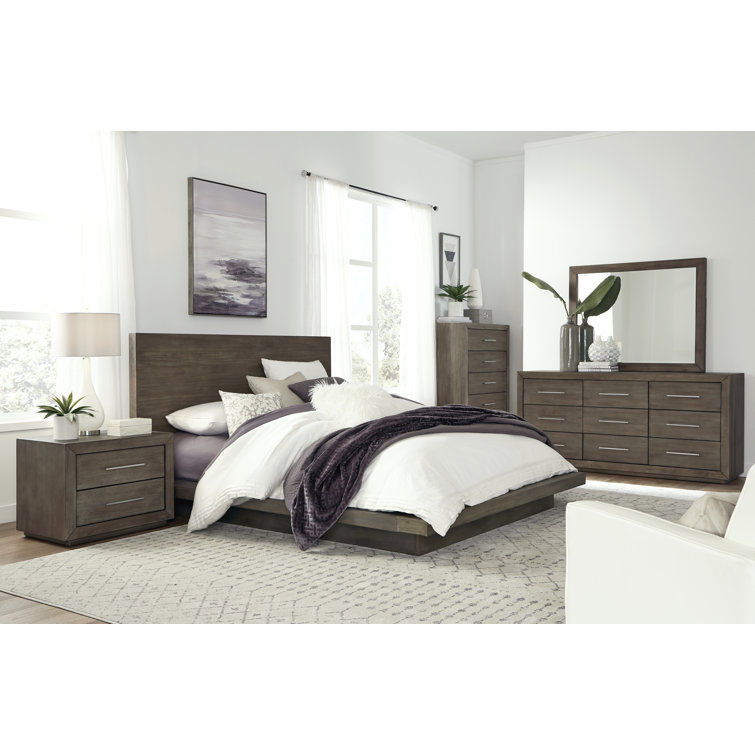 Melbourne Transitional Rustic Dark Pine California King Bed with Storage