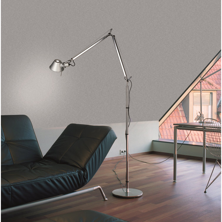 Tolomeo Classic Adjustable LED Floor Lamp Set in Chromed Steel