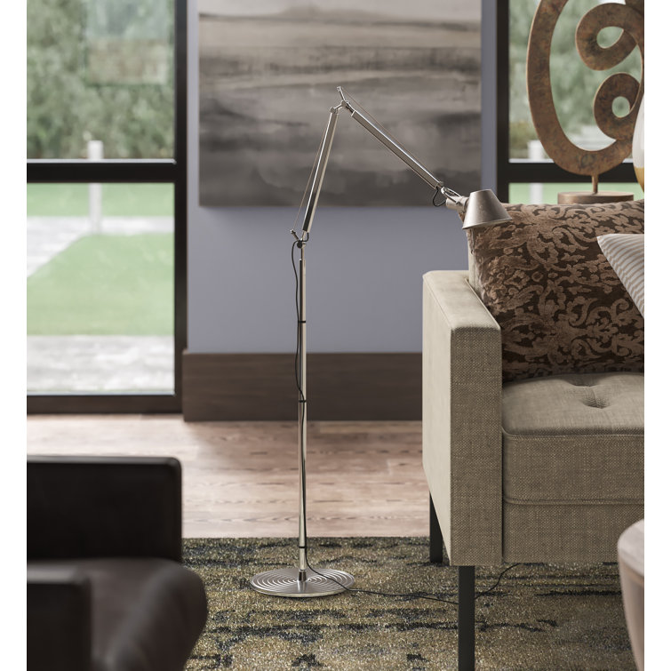 Tolomeo Classic Adjustable LED Floor Lamp Set in Chromed Steel