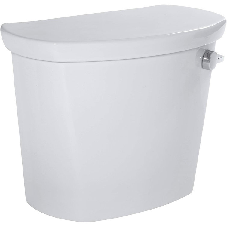 White Ceramic Elongated Toilet Tank with Touchless Flush