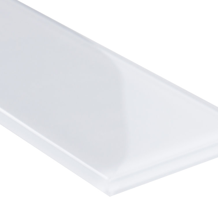 Ice White 3" x 9" Glass Subway Tile