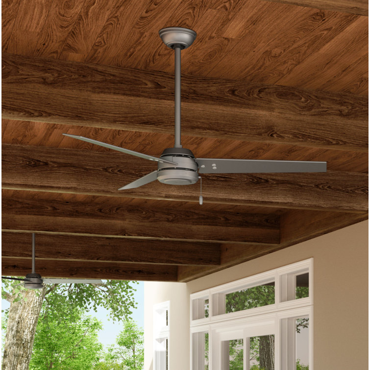 Matte Silver 44" Cassius Modern Industrial Ceiling Fan with WhisperWind Motor