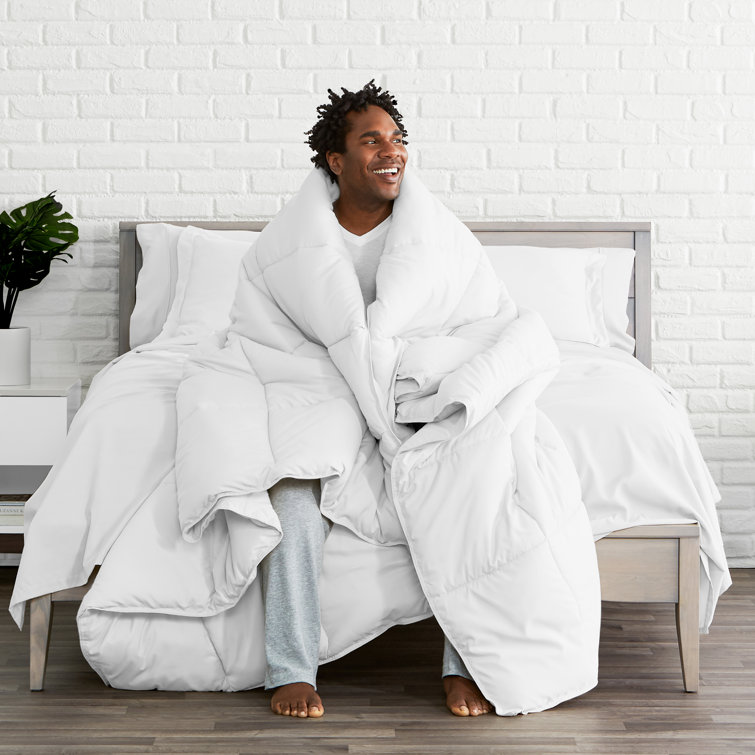 Ultra-Soft White Microfiber Twin Comforter Duvet Insert