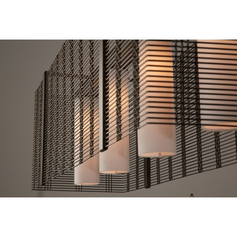 Downtown Mesh 4-Light Bronze & Metallic Beige Island Pendant