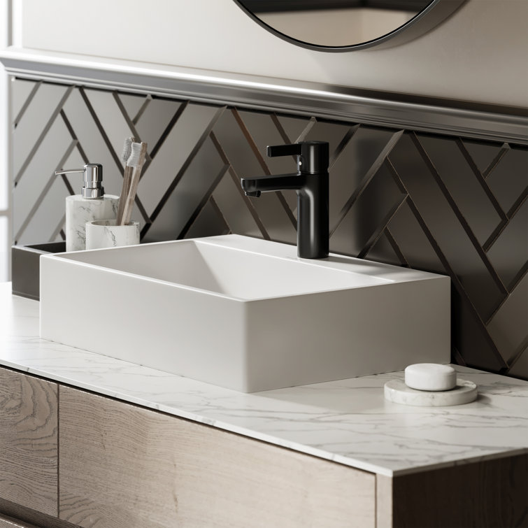 Claire 21" Glossy White Ceramic Vessel Sink