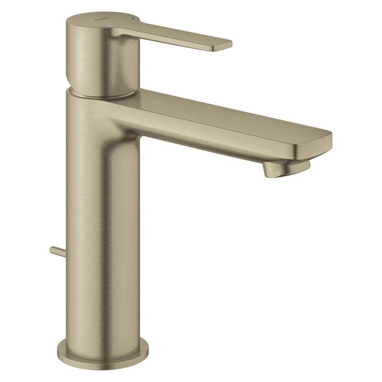Brushed Nickel Single-Handle Bathroom Faucet with Drain Assembly