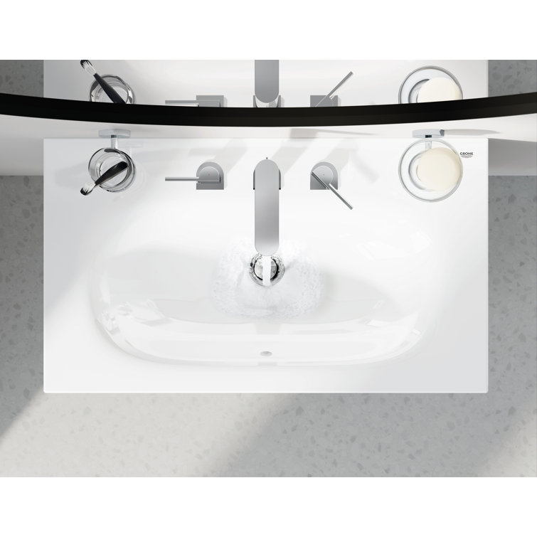 22.5" Brushed Nickel Modern Widespread Bathroom Faucet