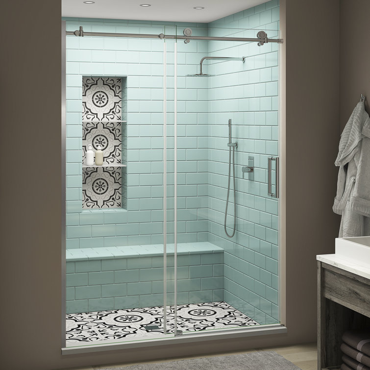 Coraline XL 60" x 80" Frameless Sliding Shower Door in Chrome