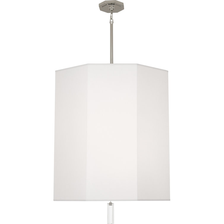 Kate Polished Nickel 6-Light Drum Chandelier with Crystal Accent