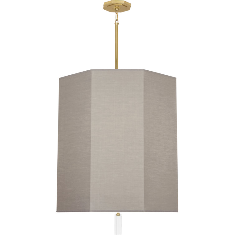 Kate 6-Light Modern Brass and Crystal Drum Chandelier