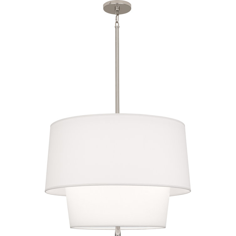 Decker Mid-Century Polished Nickel 3-Light Pendant